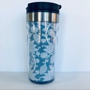 EVERYDAY LIVING Coffee Thermos Blue Floral, 16 oz